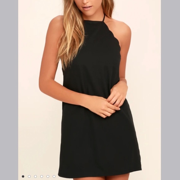 Lulus Dresses & Skirts - LULUS Endlessly Endearing Black Scalloped Dress